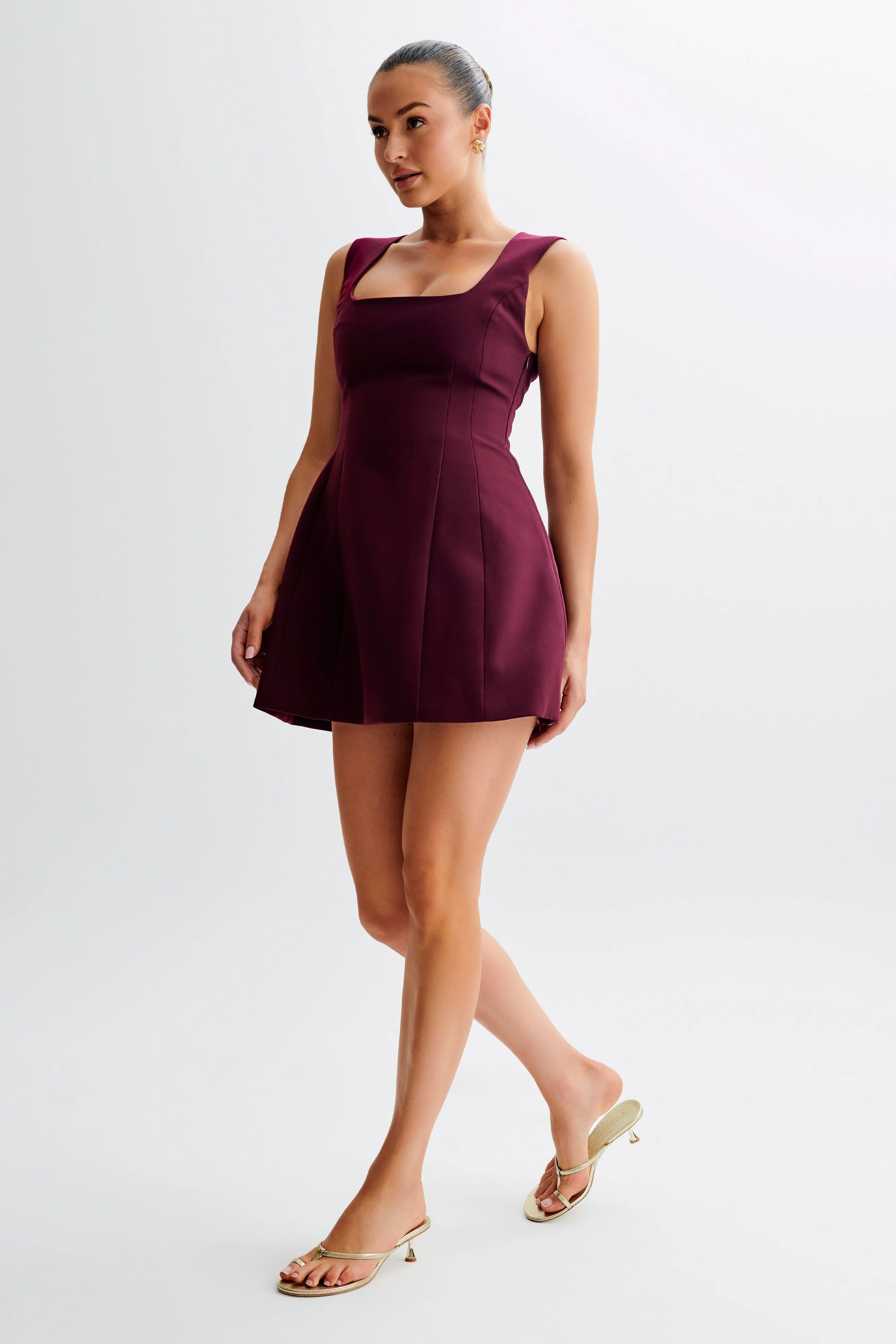 Cool Motion Lysandre Crepe Mini Dress - Plum