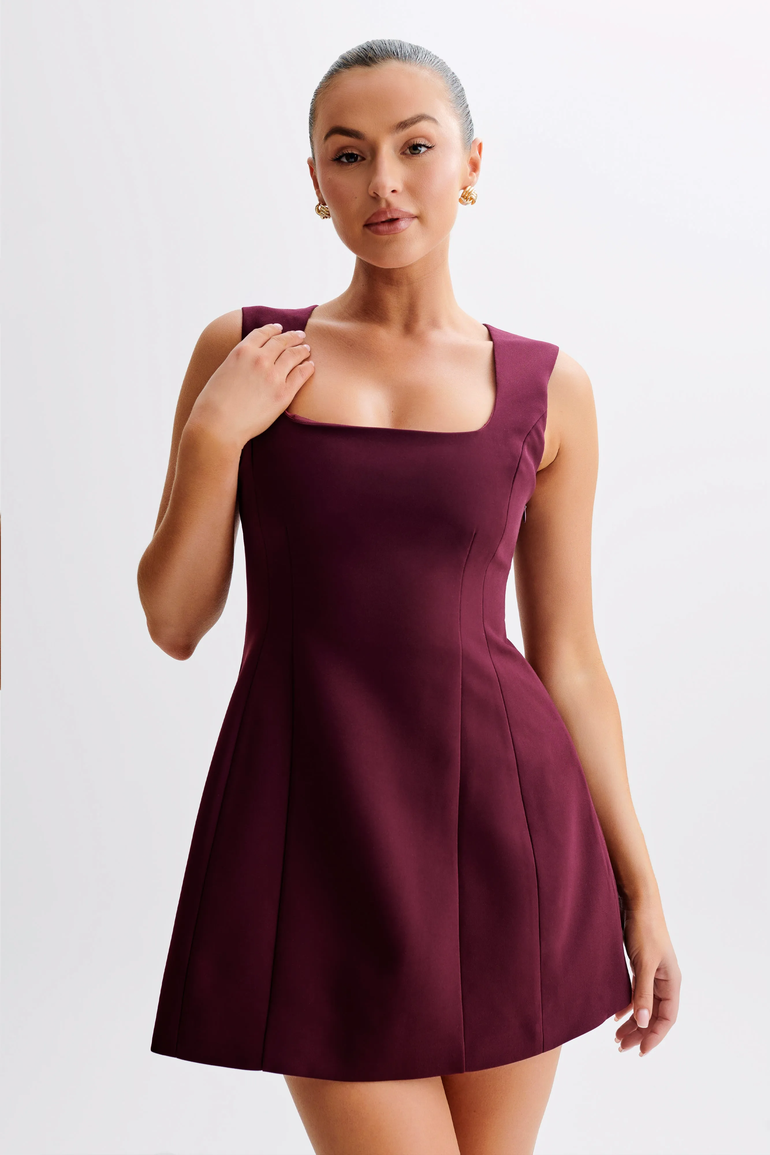Lysandre Crepe Mini Dress - Plum Casual Edge Villa Light