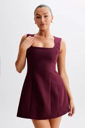 Lysandre Crepe Mini Dress - Plum Casual Edge Villa Light