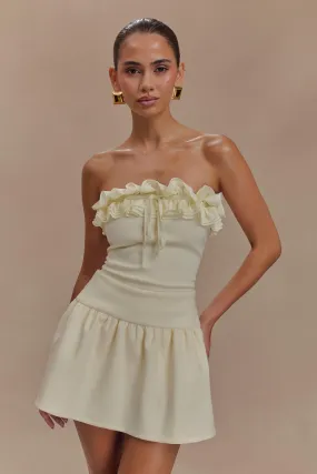 Jennie Ruffle Off Shoulder Top - Ivory Unstructured Fit