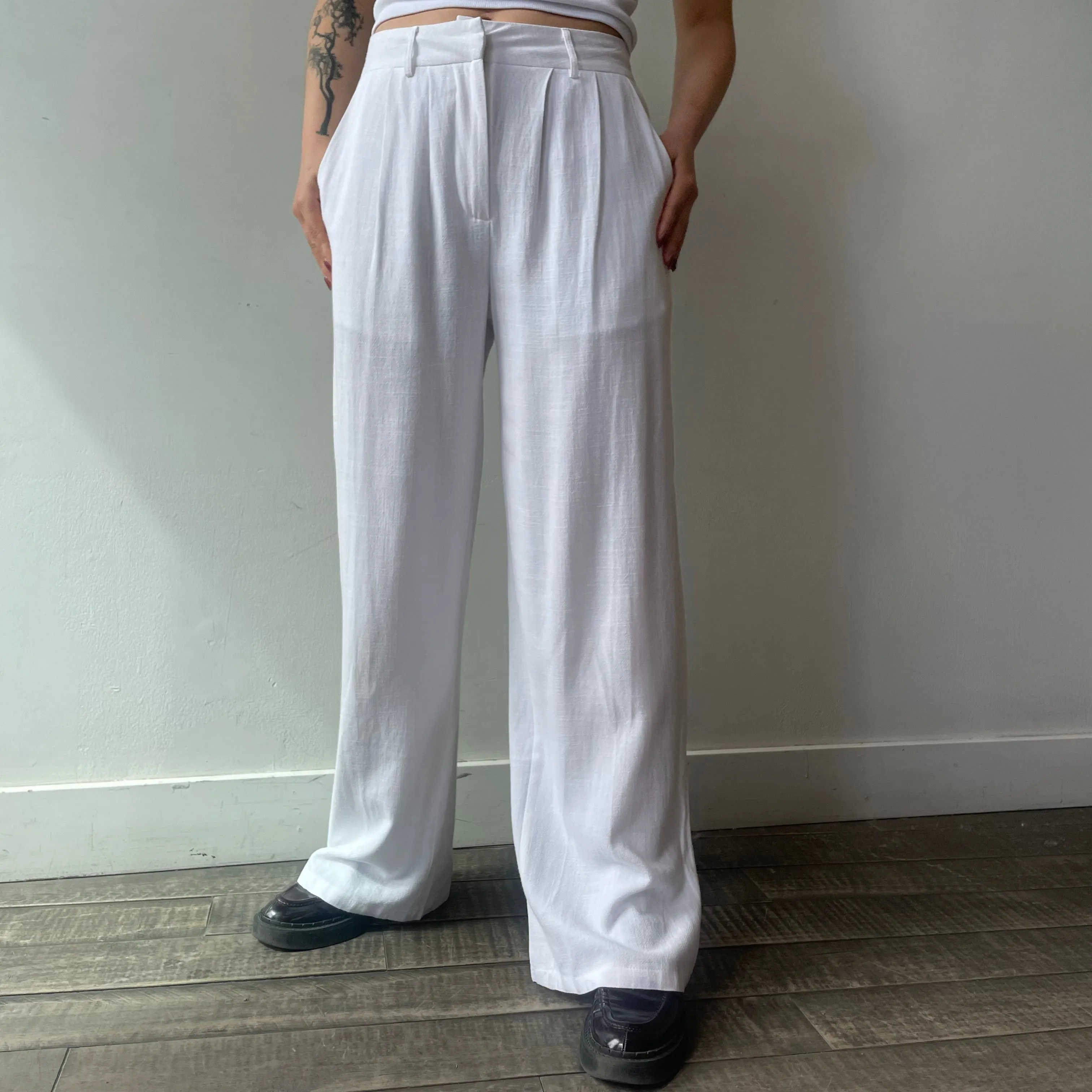MAIA Trousers ReflectiveAccentDetails High Waist Stretch
