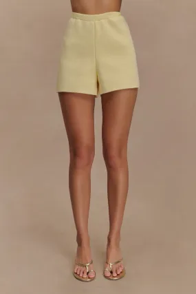 Malika Knit Shorts - Lemon FunctionalZipper