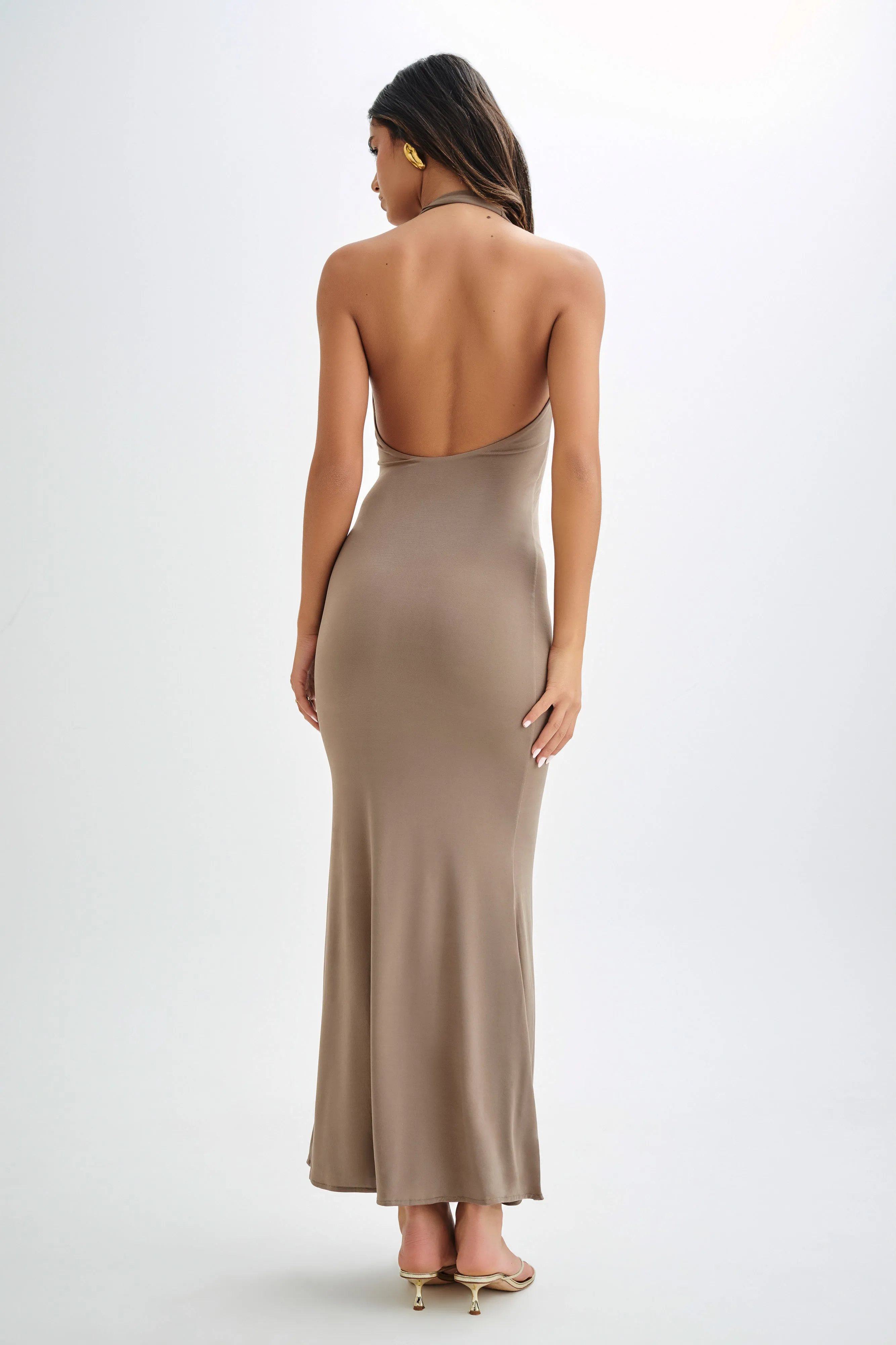 Workwear Comfort Marianne Asymmetrical Slinky Maxi Dress - Coco