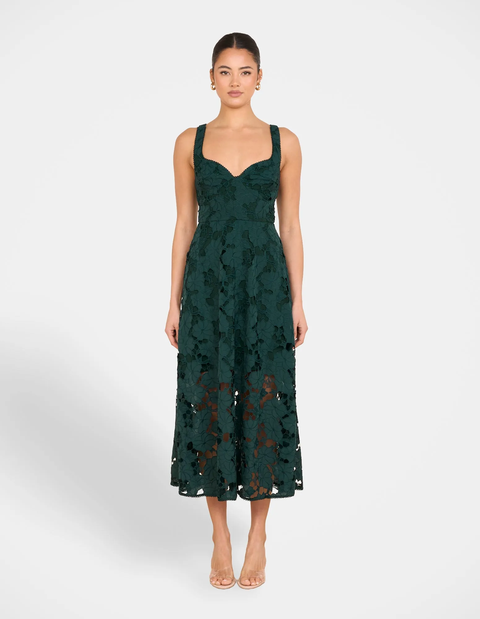 Martina Sweetheart Midi Dress light layering