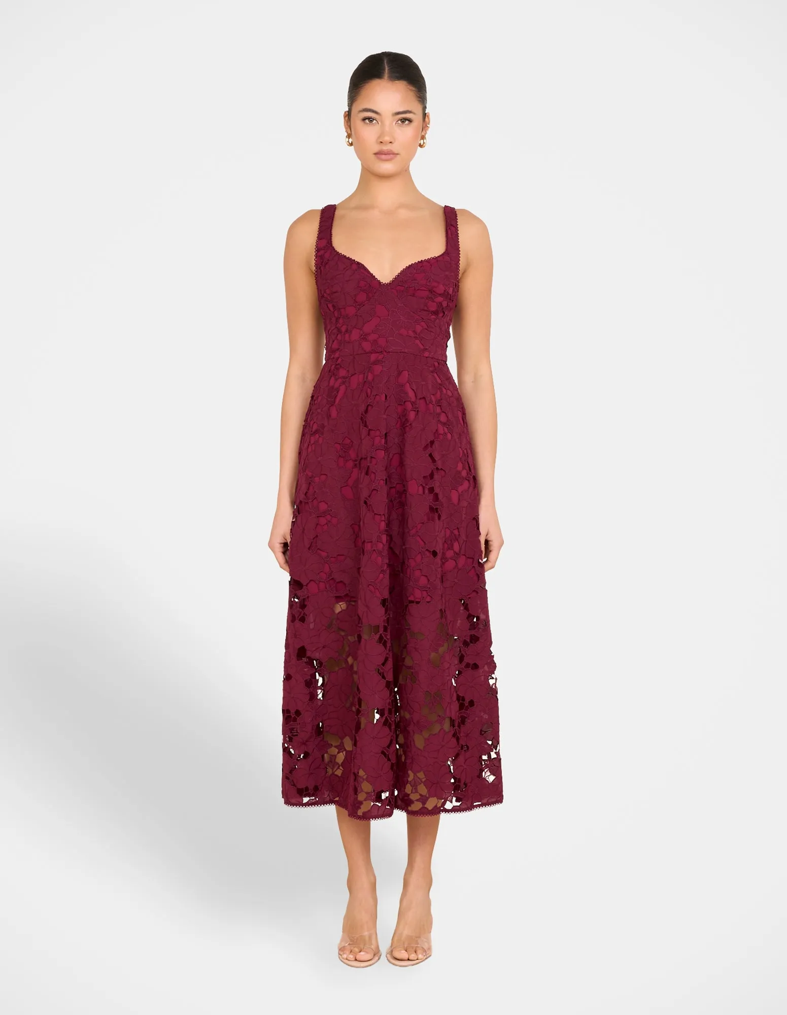 Natural Tones Fresh Fit Martina Sweetheart Midi Dress