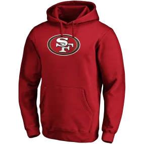 Men's 49ers Primary Logo Fitted Pullover Hoodie Adjustable Fit