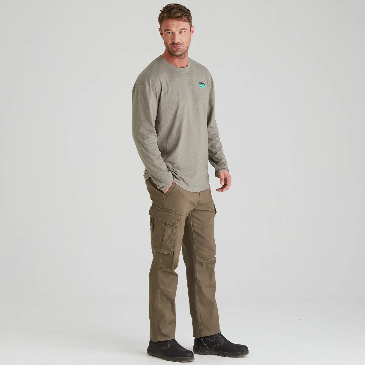 UV Protective Layer Men's Baseline Top Smokey Olive Marl