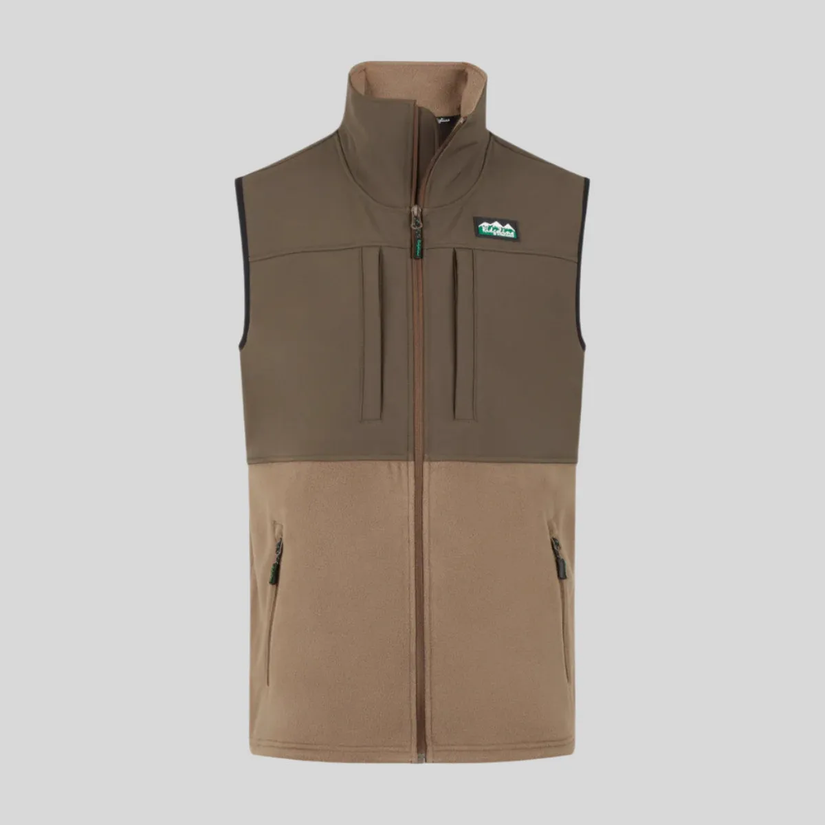 Flexible Knit Blend LowMaintenanceFabric Men's Hybrid Vest Light Bark