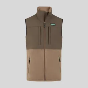 Breathable Knit Fabric Sporty Design Men's Hybrid Vest Light Bark