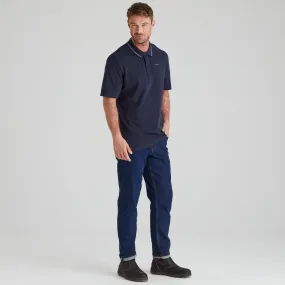Layered Ply Construction Sporty T-shirt Men's Kilworth Polo Shirt Navy