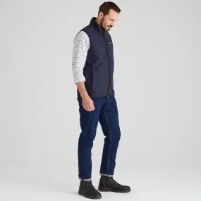 YarnDyeStripe AntiSnag Fabric Men's Monarch Gilet Navy