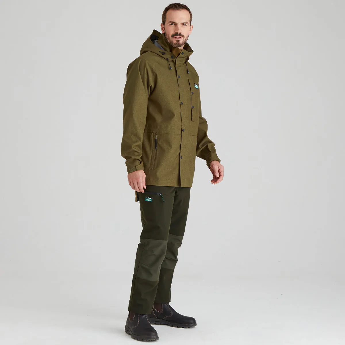Thermal Insulation Double Layered Fabric Men's Monsoon Light Jacket Teak