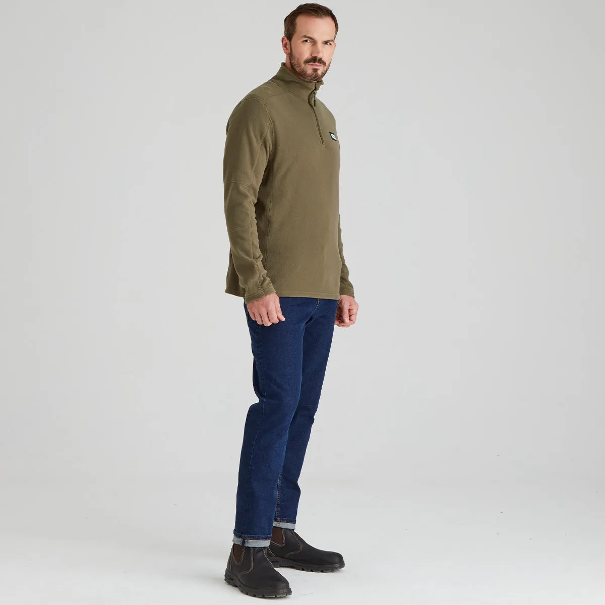 ContouredPanels Double Stitched Hem Men's Narvik Fleece Ivy Green