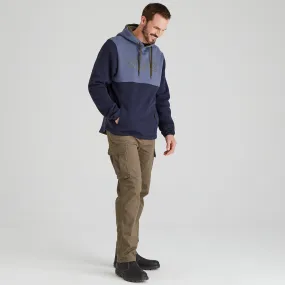 Silicone Print Detail Light Fabric Men's South Island Hoodie Navy