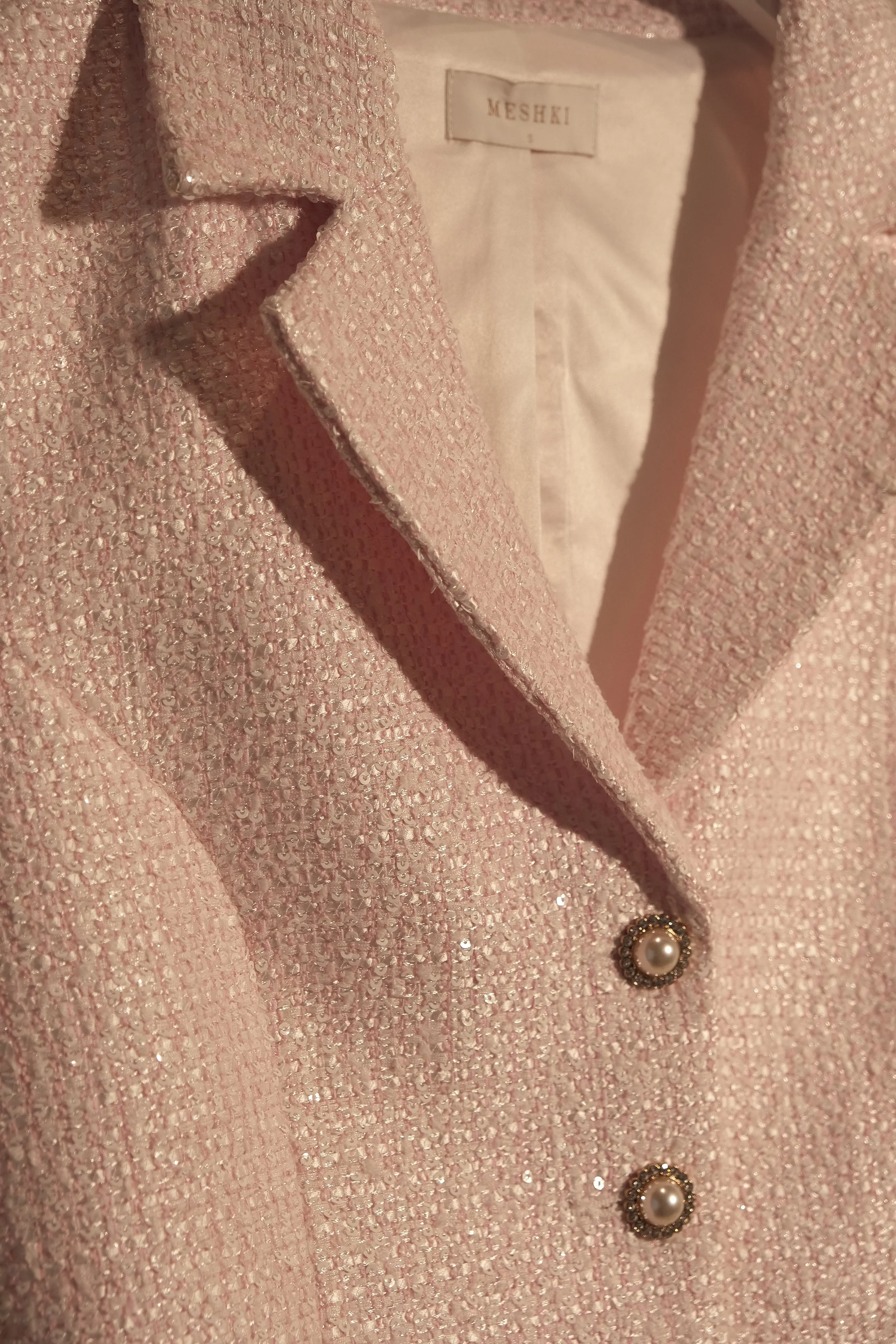 Mercer Tweed Top - Fairy Floss Pink EasyCareMaterial Compression Fit Engineering
