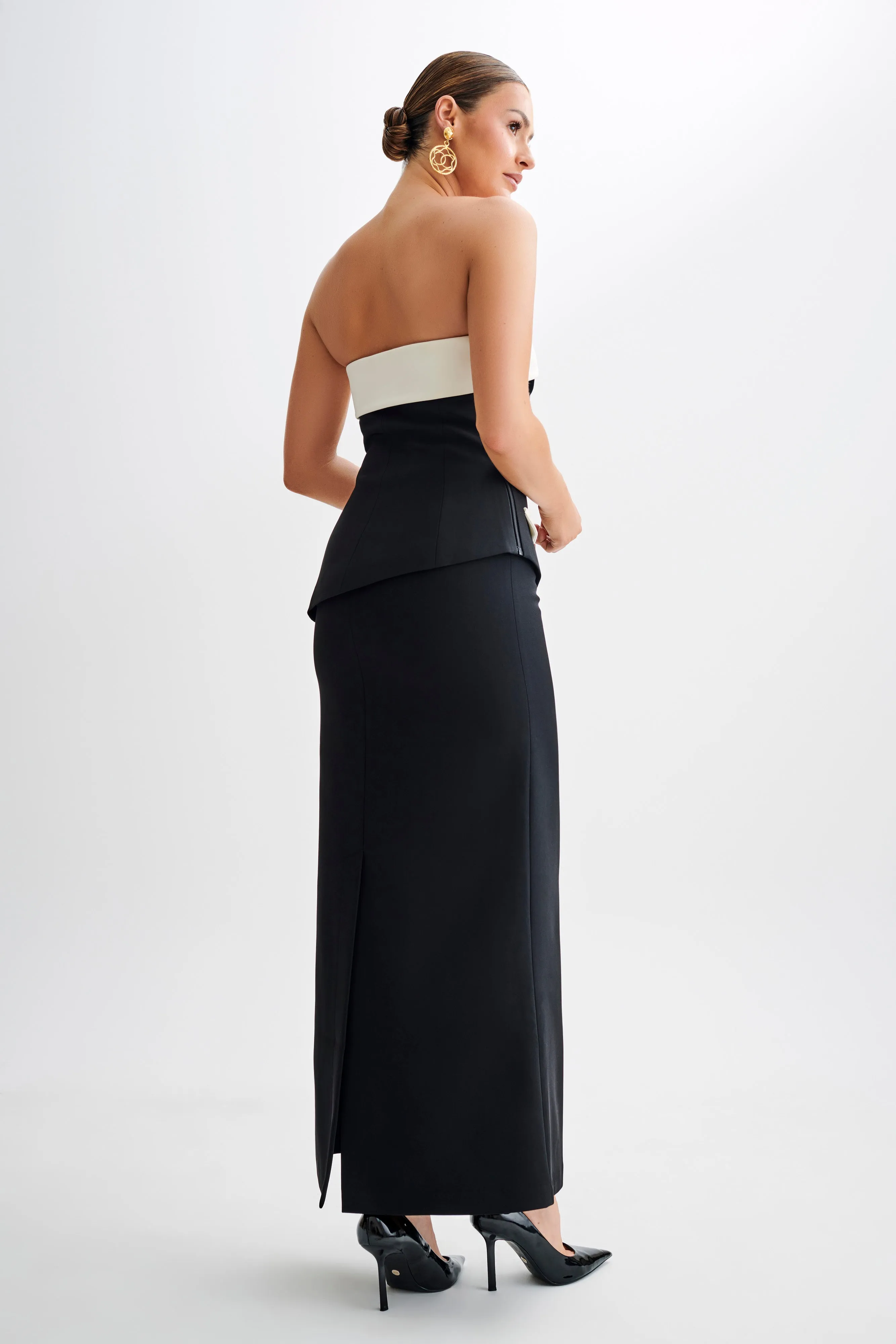 Micah Suiting Maxi Skirt - Black Built-in shorts