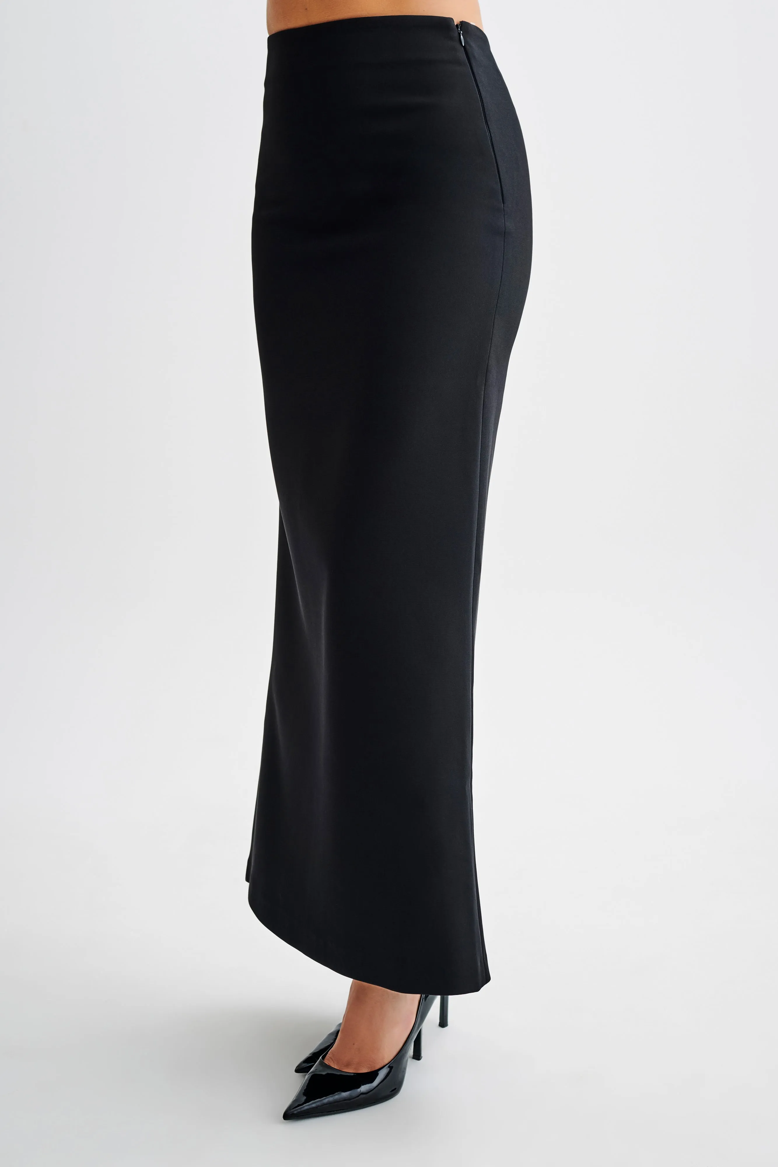 Durable Seams Micah Suiting Maxi Skirt - Black