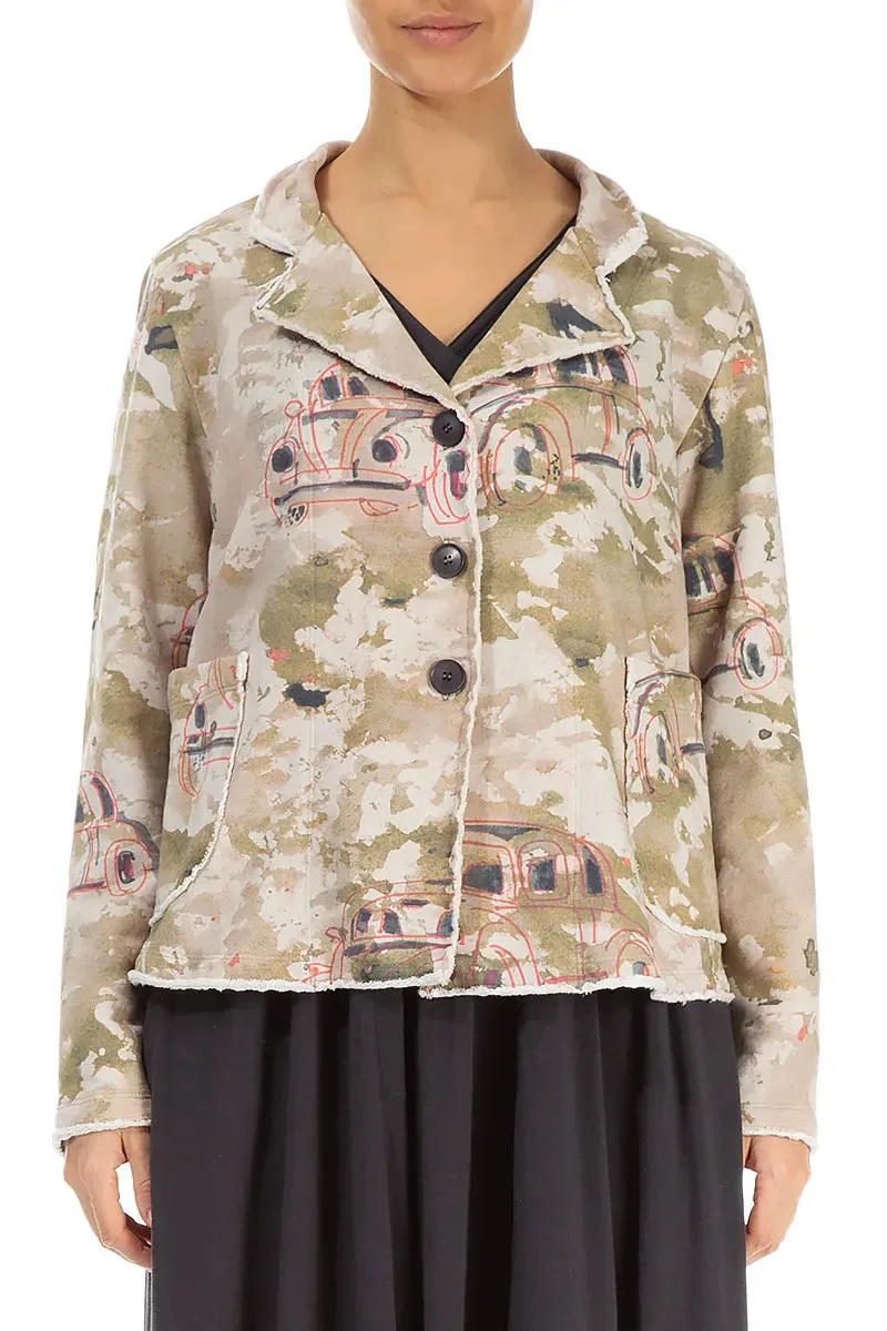 Collar Retro Cotton Jacket Smooth Finish