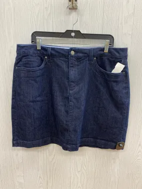 Weekend Ready Neutrals Only Blue Denim Skort Croft And Barrow, Size 18