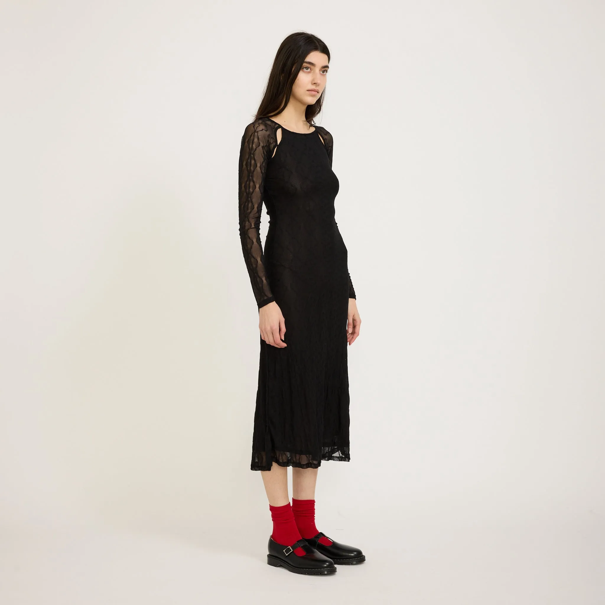 Smart and Polished Travel Option Mariposa Longsleeve Keyhole Dress Night