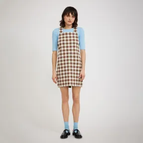 Rose Soft Daywear Mood Cosmic Dress Brown Check Seersucker