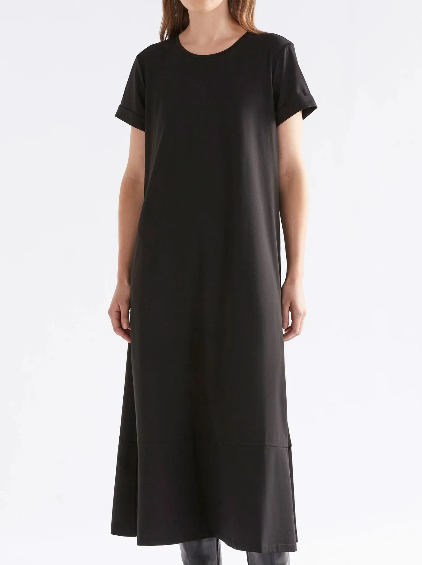 ELK HAKI DRESS Velvet-Sleeve