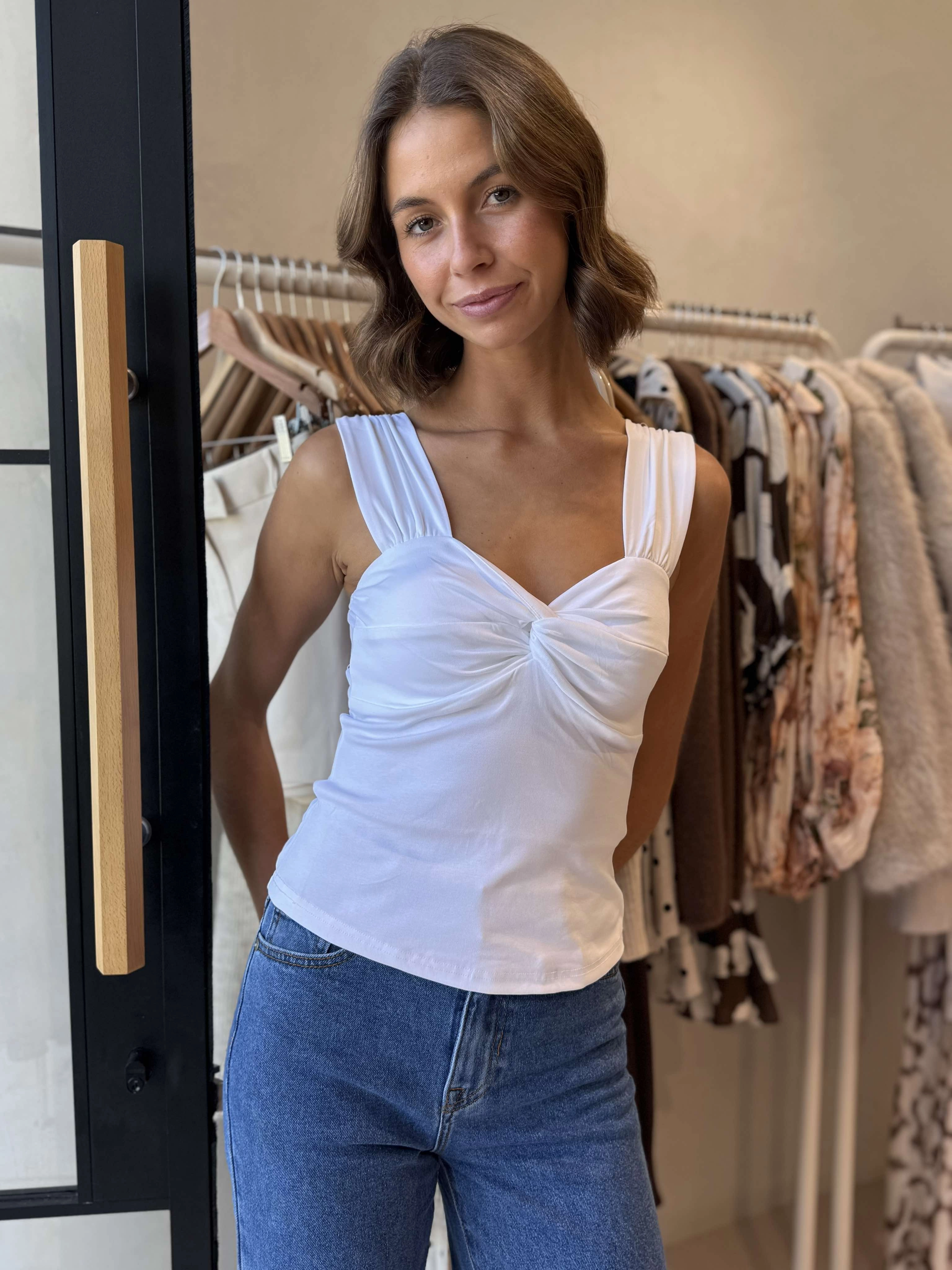 MIRANDA TOP - WHITE Casual Jacket Tear Resistant Reinforcement