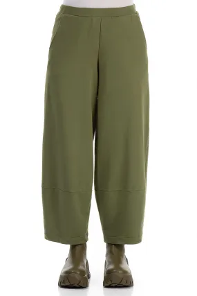 Loose Olive Cotton Trousers Weekend Style