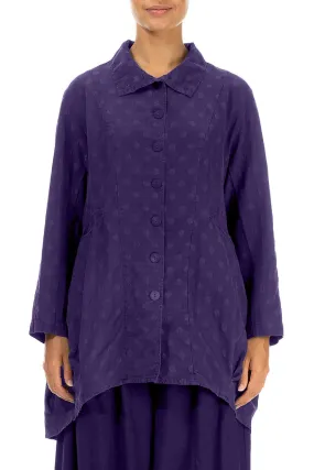 Reflective Safety Trim Dotty Royal Purple Balloon Silk Jacket