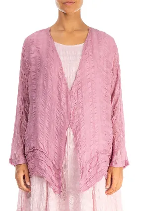 Open Mauve Taupe Textured Silk Jacket Compression Packability Essential Style