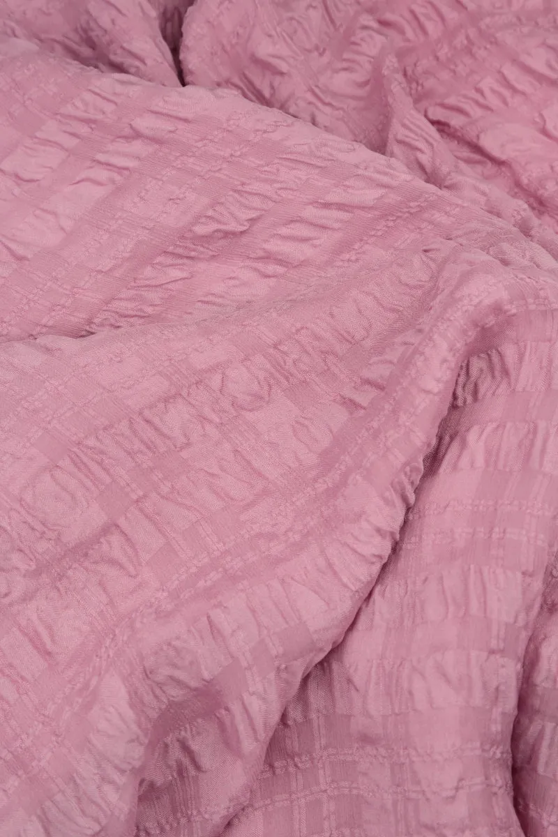 Sporty Chic Open Mauve Taupe Textured Silk Jacket