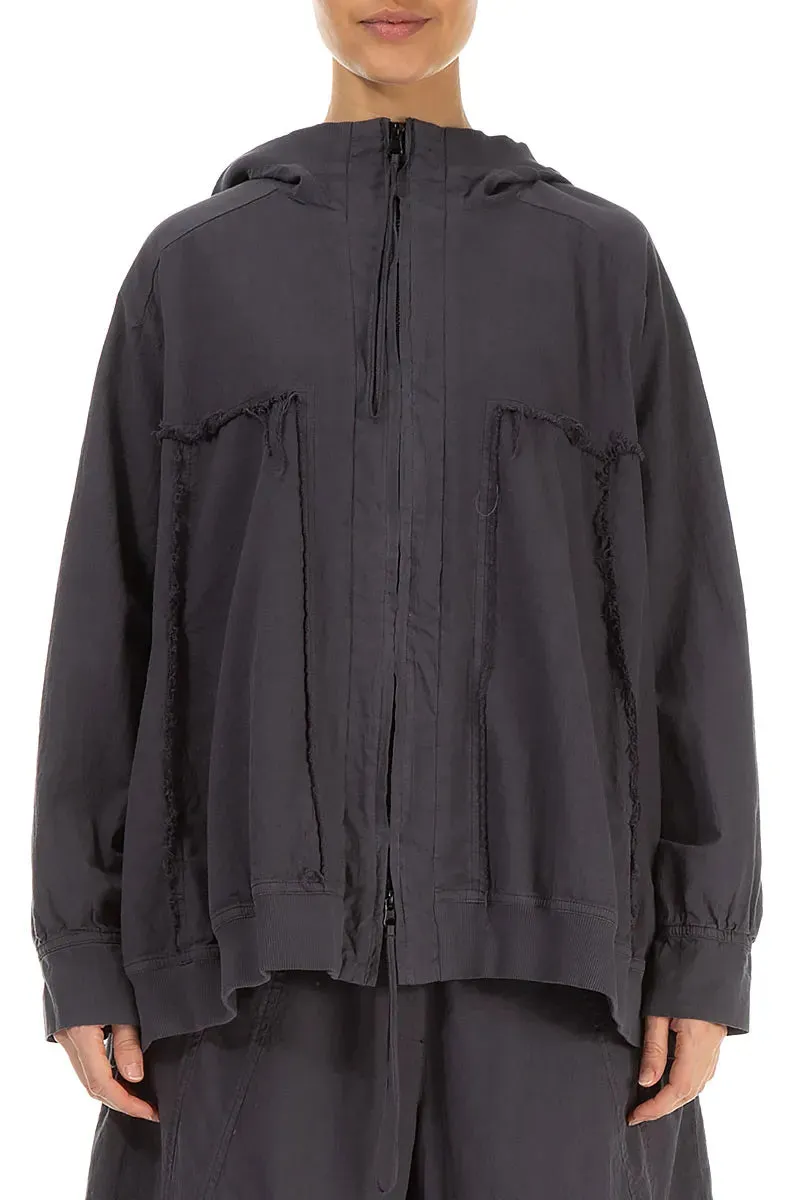 fall season Loose Graphite Cotton Jacket
