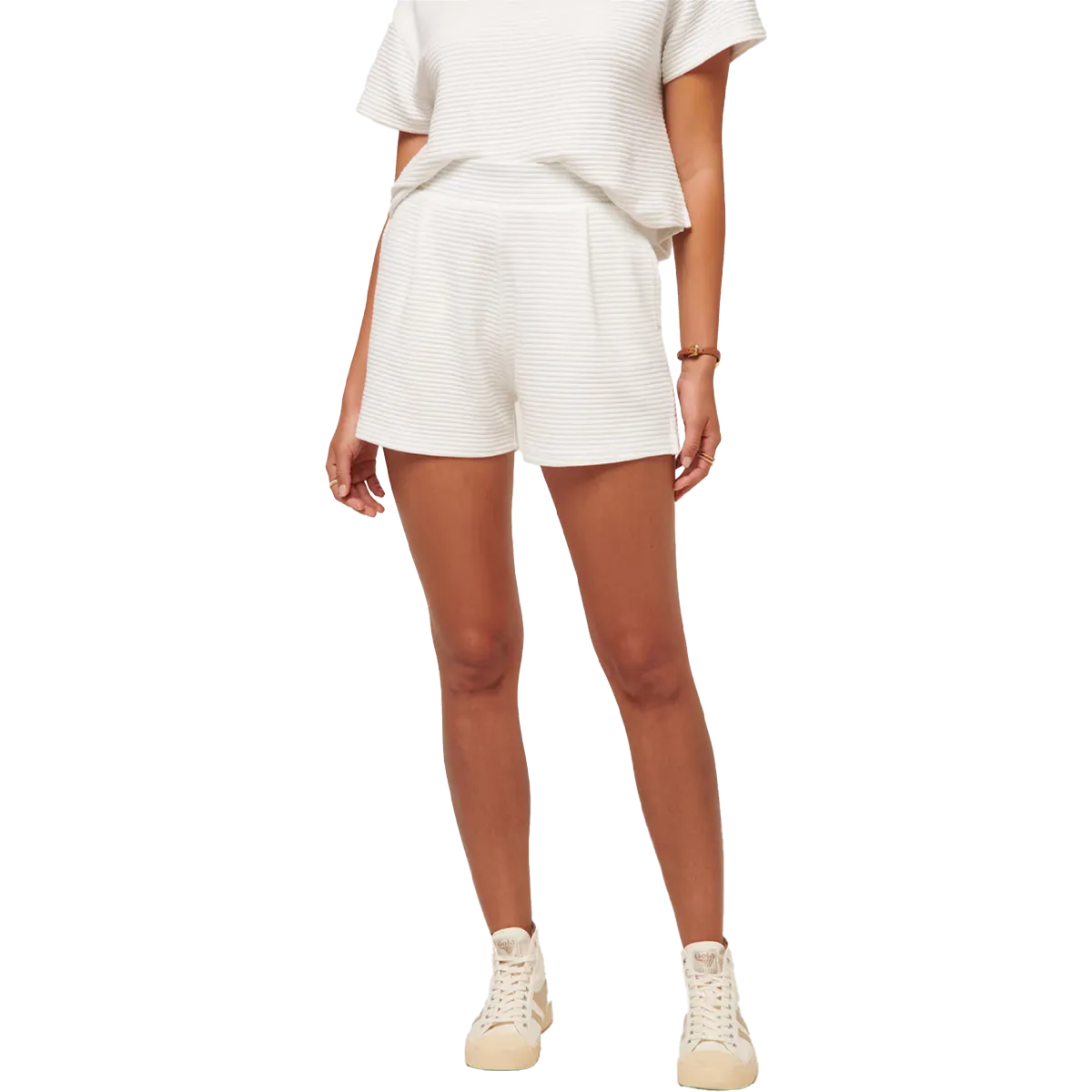 Women's Coastal Rib Yacht Me Short Double Layered Hem