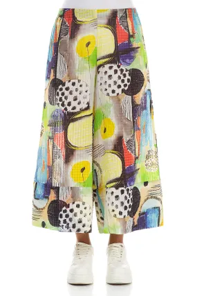 Wide Leg Cuffs Artmaze Textured Silk Culottes Fashionable Waist Luxe Look