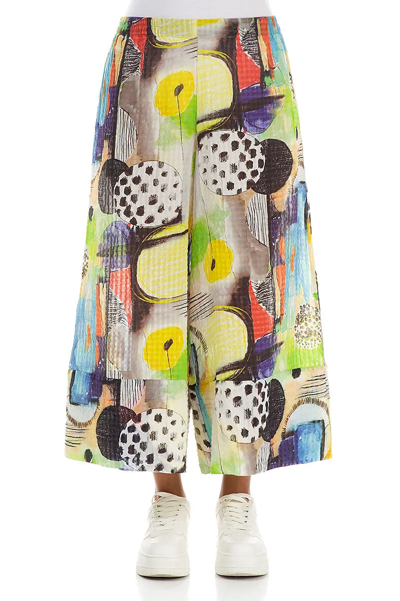 Wide Leg Cuffs Artmaze Textured Silk Culottes Fashionable Waist Luxe Look