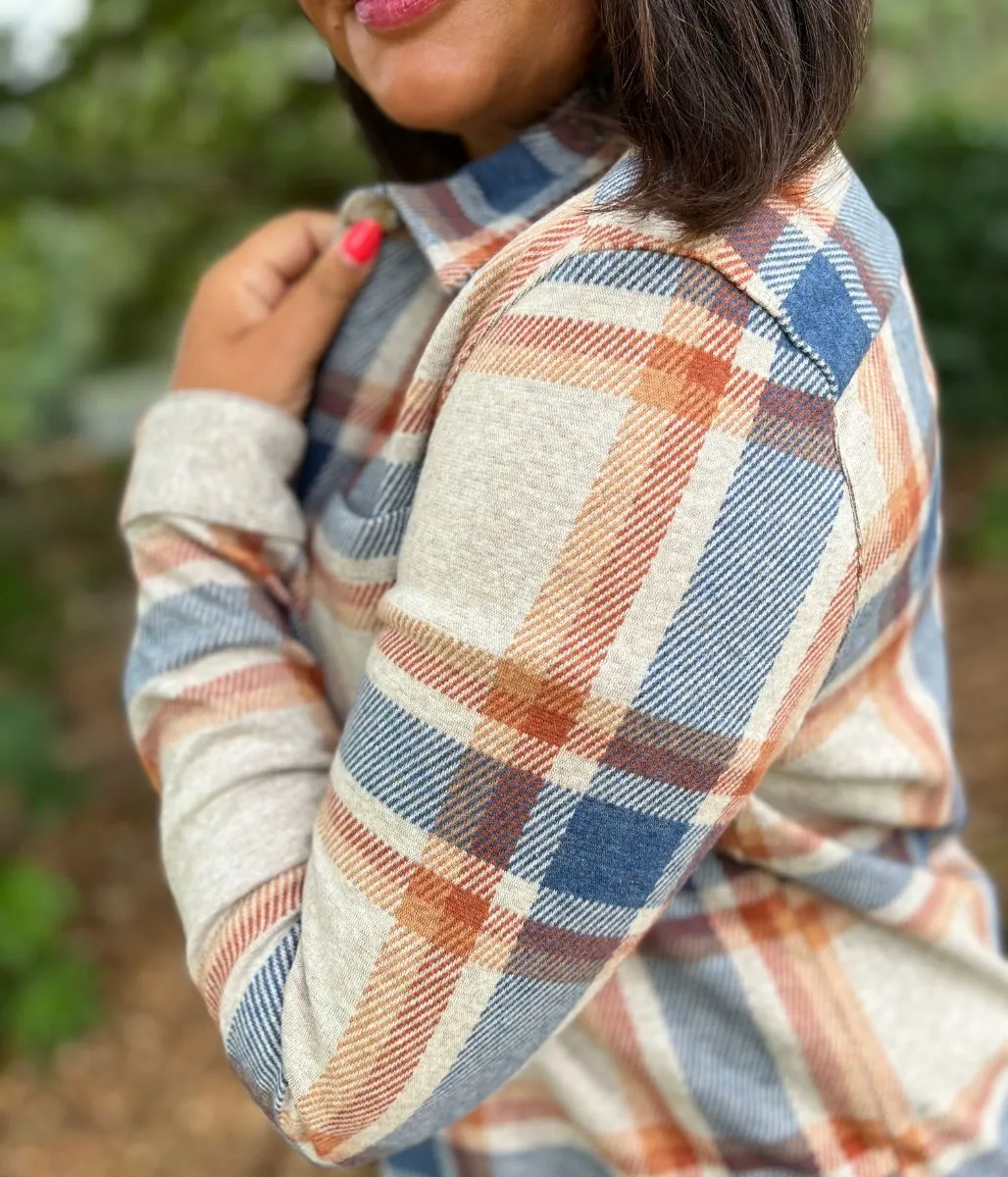 FrictionResistantFabric Oatmeal Check Soft Jersey Shirt