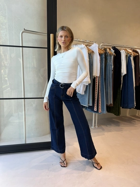 AntiStaticInnerLining THE KYLIE LONG SLEEVE TOP - WHITE