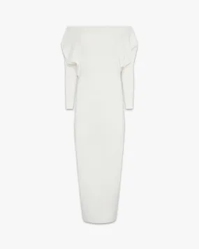 Off Shoulder Sweater Midi Dress Smooth Flow