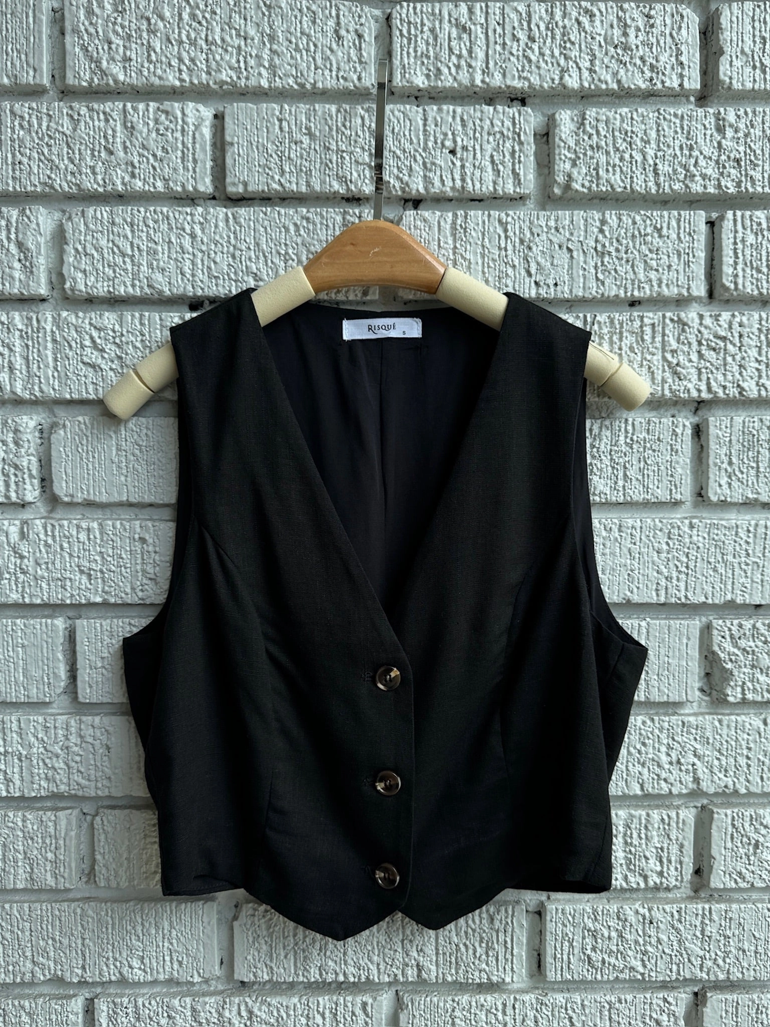 OFF TO WORK Vest Layered Placket Design Odor Resistant Finish