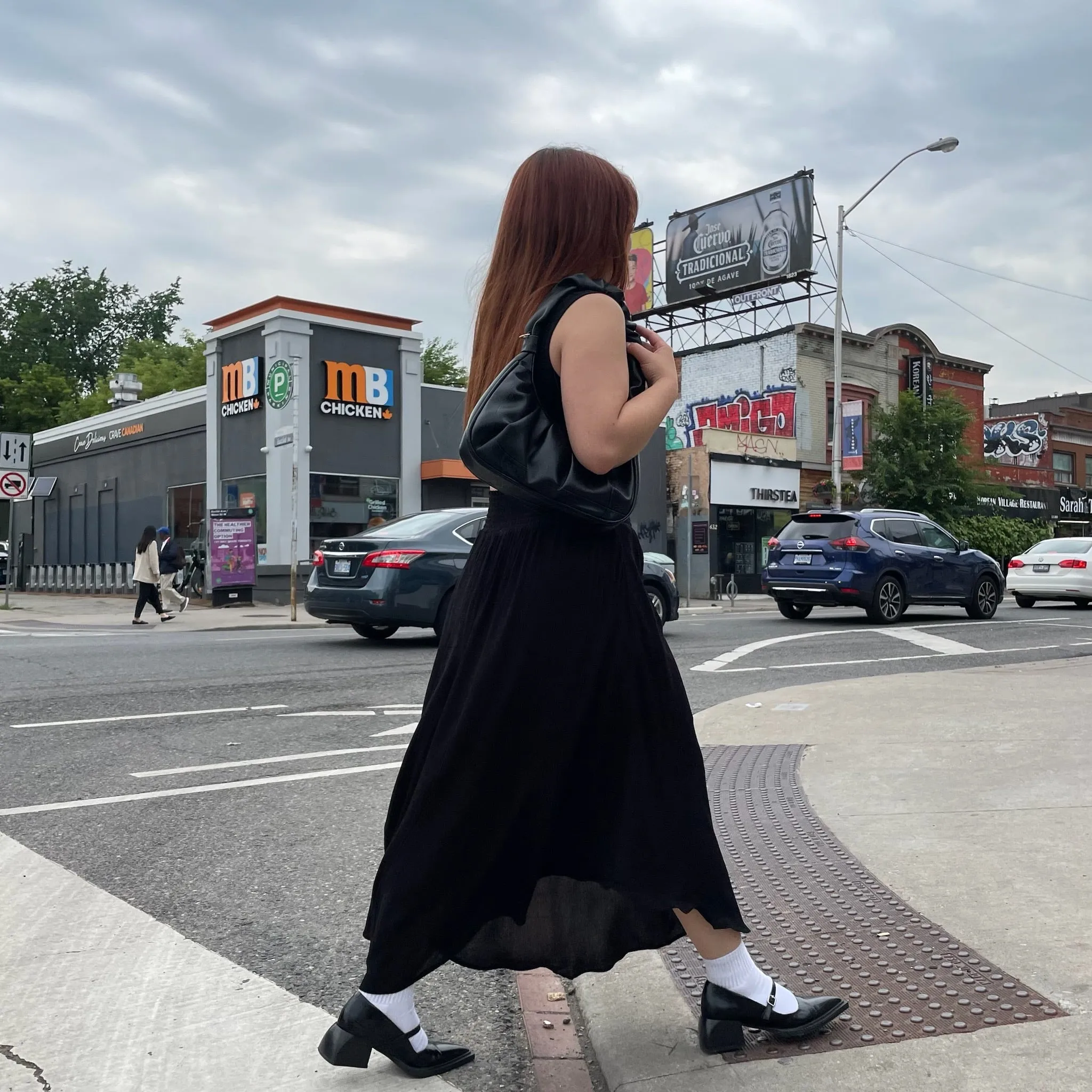 Daily Style Flared hem ONA Asymmetrical Skirt