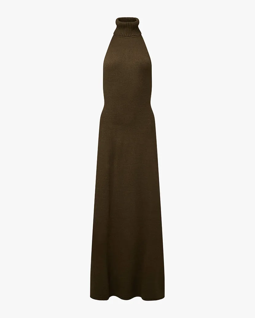 Open Back Halter Maxi Dress Easy Look