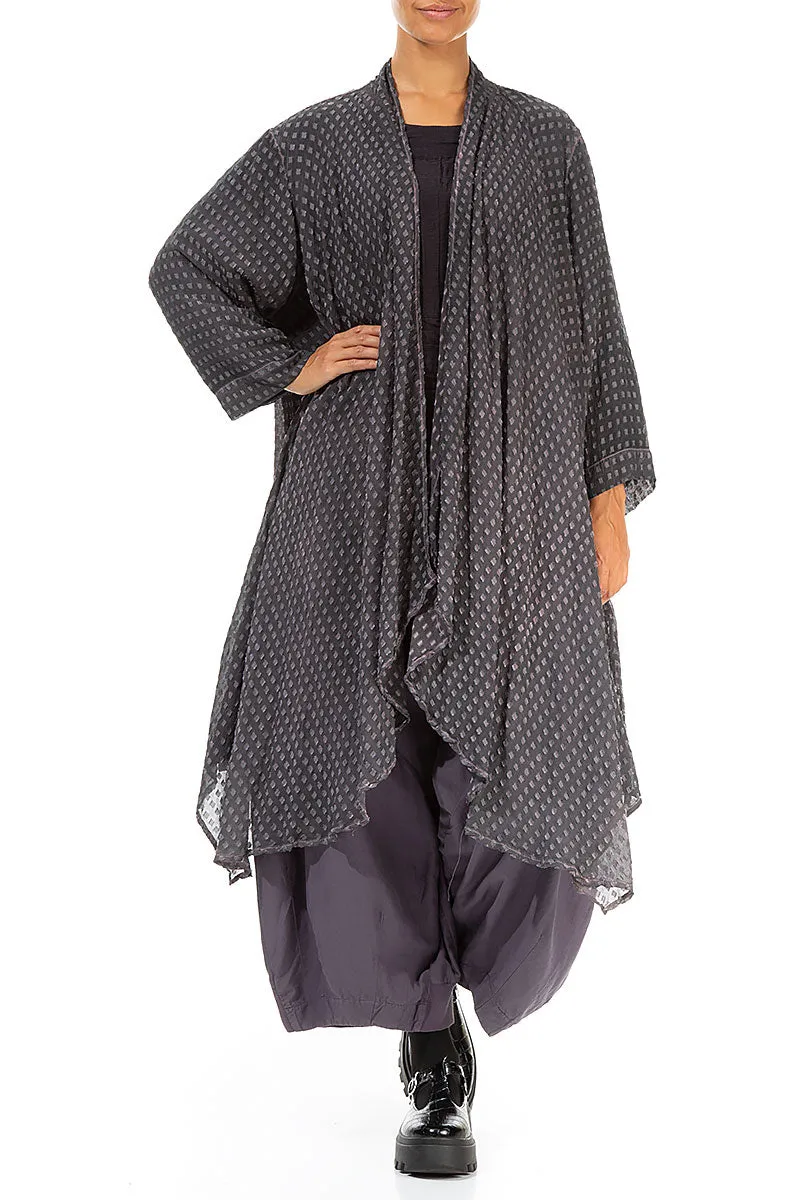 Wrinkle Free Texture Light Diffusing Fabric Open Textured Purple Silk Rayon Jacket