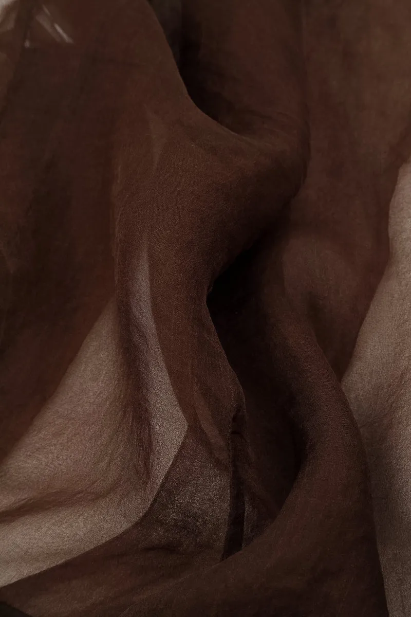Mood Dressing Flowy Aged Copper Silk Chiffon Skirt