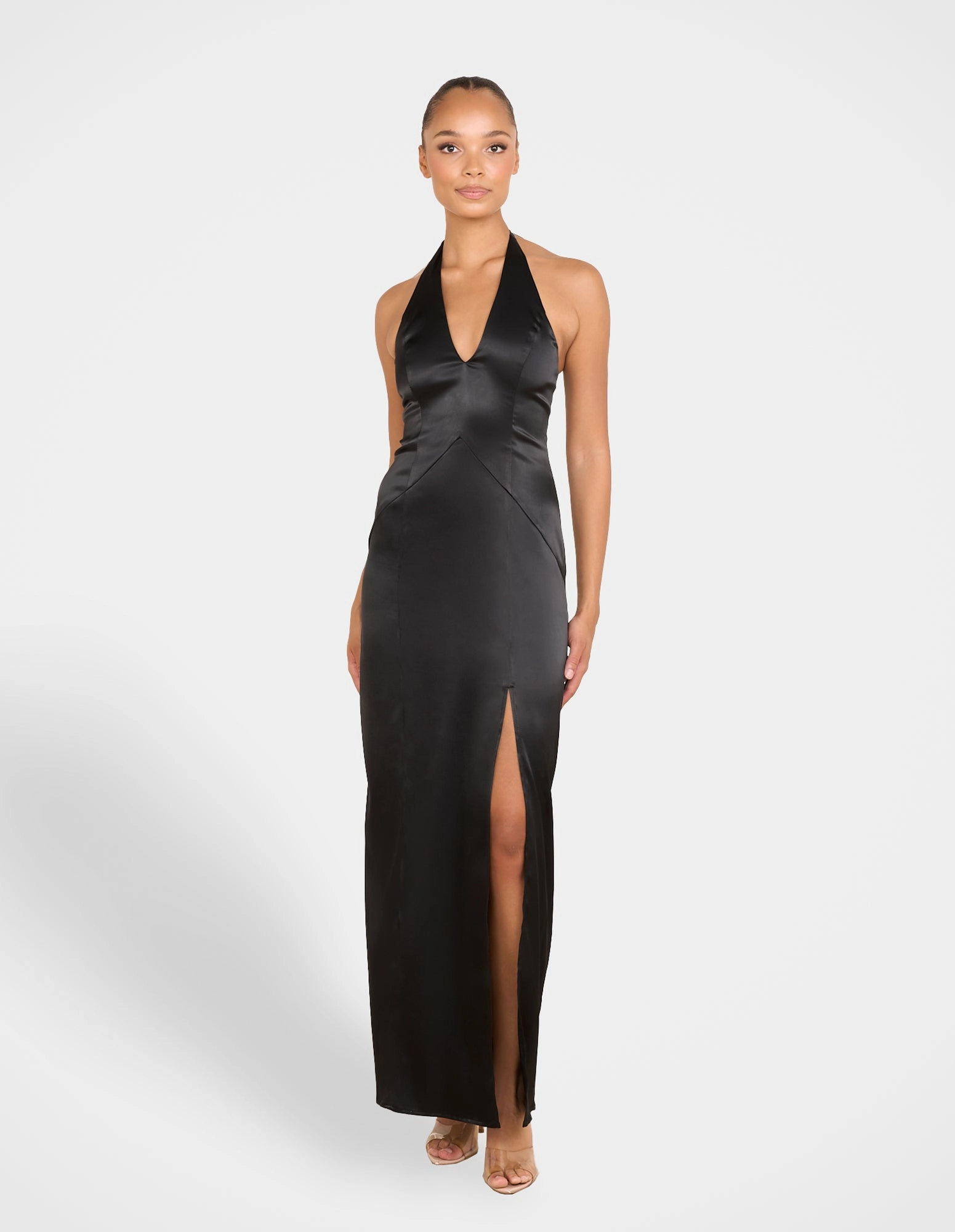 Orla V-neck Halter Gown Cotton Touch