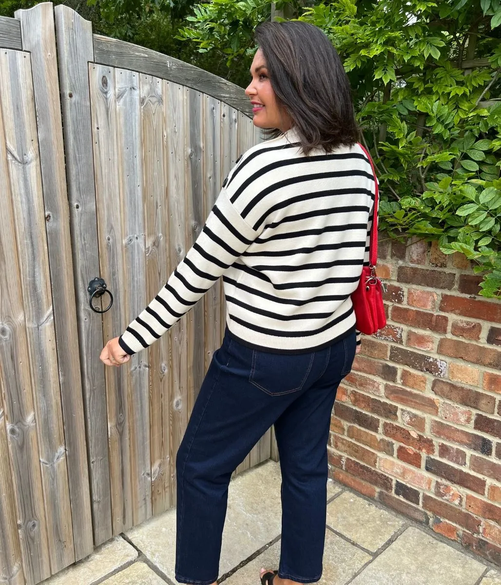 Soft Knit Design Soft Knit Wear Ivory Breton Striped Jumper