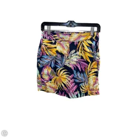 Skort By St Johns Bay In Floral Print, Size: 2 perforated design Neutral Tones