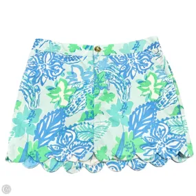 Skort Designer By Lilly Pulitzer In Blue, Size: 4 Geometric Print