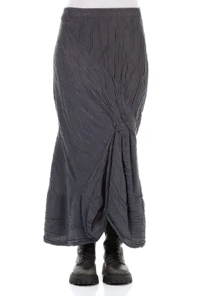 Ruched Crinkled Violet Silk Skirt Crochet Style