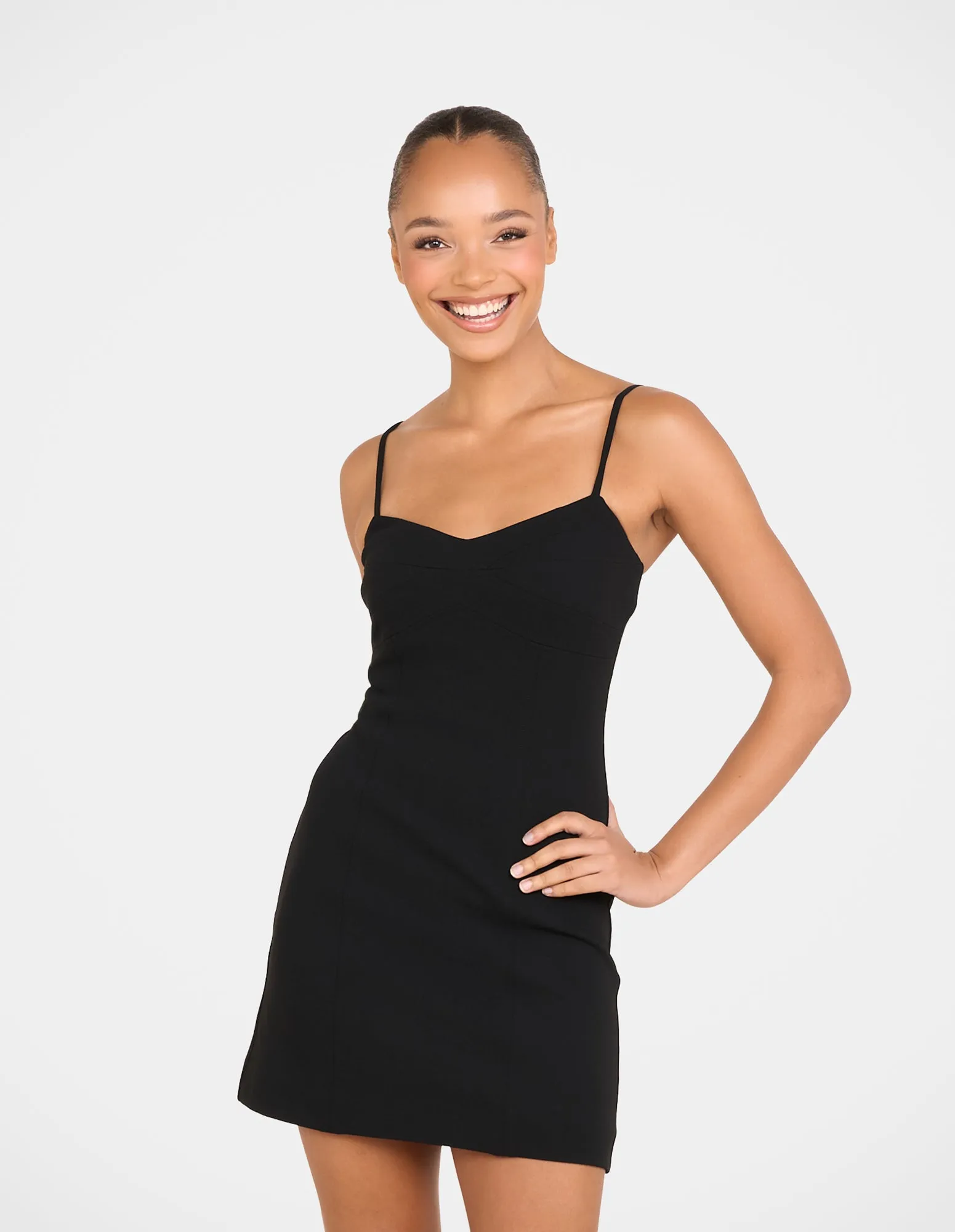 All Wear Calm Texture Simara Strappy Mini Dress