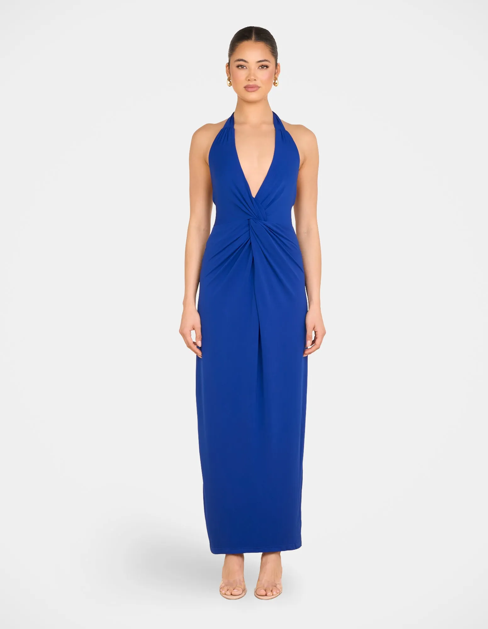 Tirelli Halter Maxi Dress Free Shape Mid Season